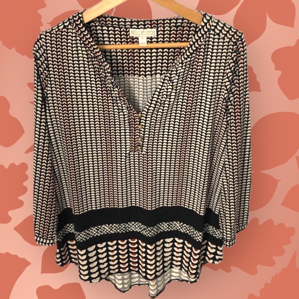 Dana Buchman Tunic Pullover Blouse Size L